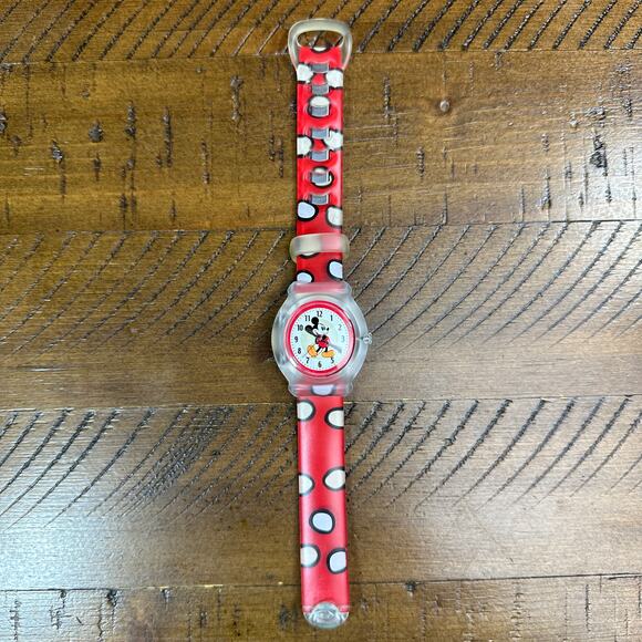 Vintage Red Mickey Mouse Disney Sports Watch for Women New Battery main image 6